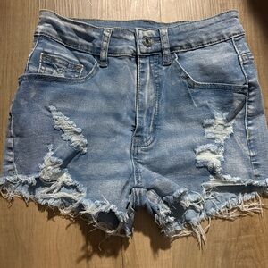 Distressed Denim Women Shorts